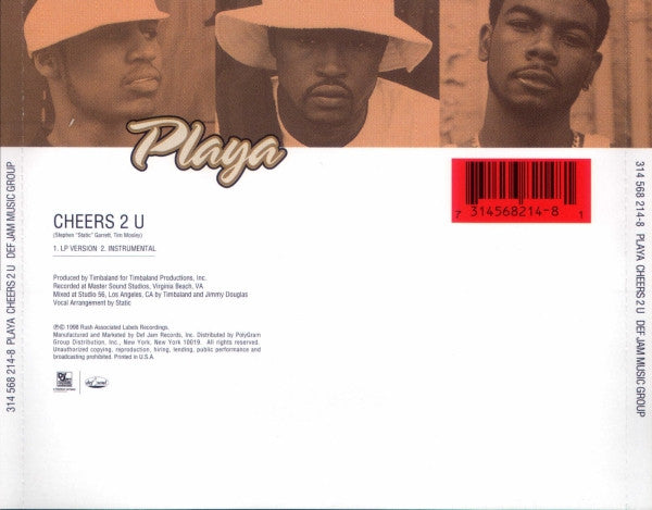 Playa : Cheers 2 U (CD, Single)