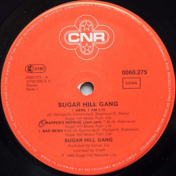 Sugarhill Gang : Sugarhill Gang (LP, Album)