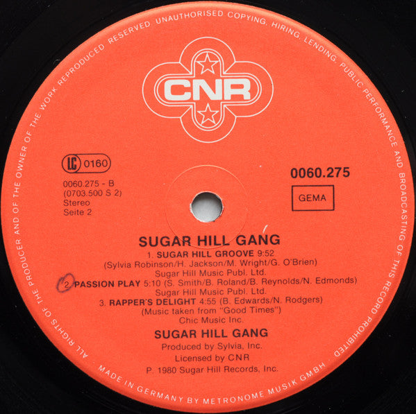 Sugarhill Gang : Sugarhill Gang (LP, Album)