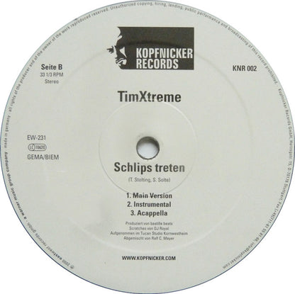 Tim Xtreme : Weird Shit / Schlips Treten (12")