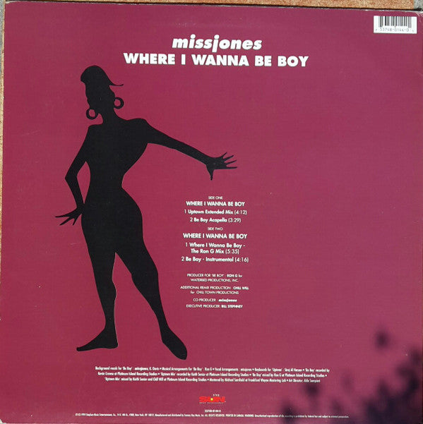 Miss Jones (2) : Where I Wanna Be Boy (12")