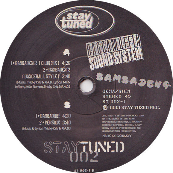 Raggamuffin Sound System : Bambadeng! (12")