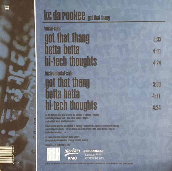 KC Da Rookee : Got That Thang (12")