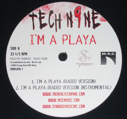 Tech N9ne : I'm A Playa (12", Promo)