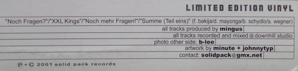 4 Zu 1 : Noch Fragen? / Xxl Kings / Noch Mehr Fragen! / Summe (Teil Eins) (12", Ltd)