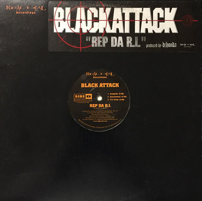 Black Attack : Rep Da R.I. (12", Promo)