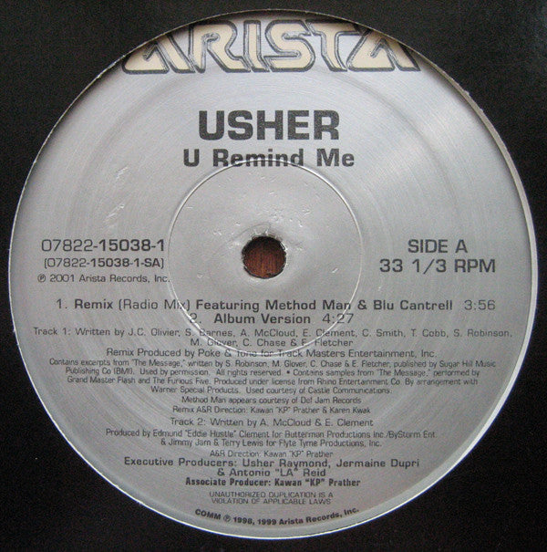 Usher : U Remind Me (12", Single)