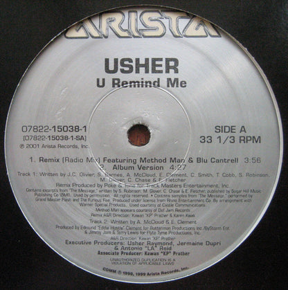 Usher : U Remind Me (12", Single)