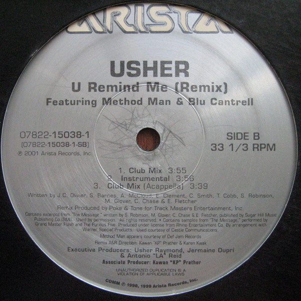 Usher : U Remind Me (12", Single)