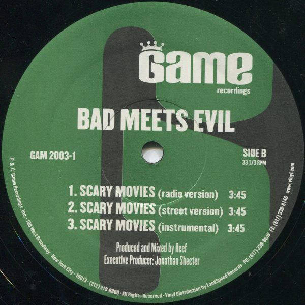 Bad Meets Evil Featuring Eminem aka Slim Shady And Royce The Five-Nine* : Nuttin' To Do / Scary Movies (12")