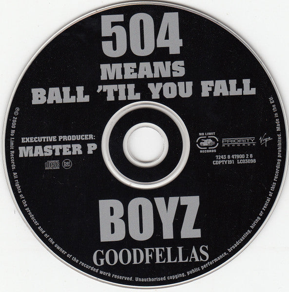 Master P Presents 504 Boyz : Goodfellas (CD, Album)