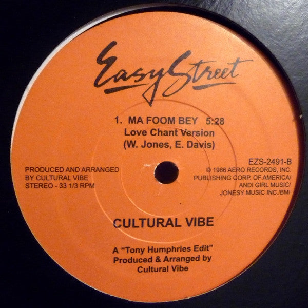 Serious Intention / Cultural Vibe : You Don't Know / Ma Foom Bey (12")