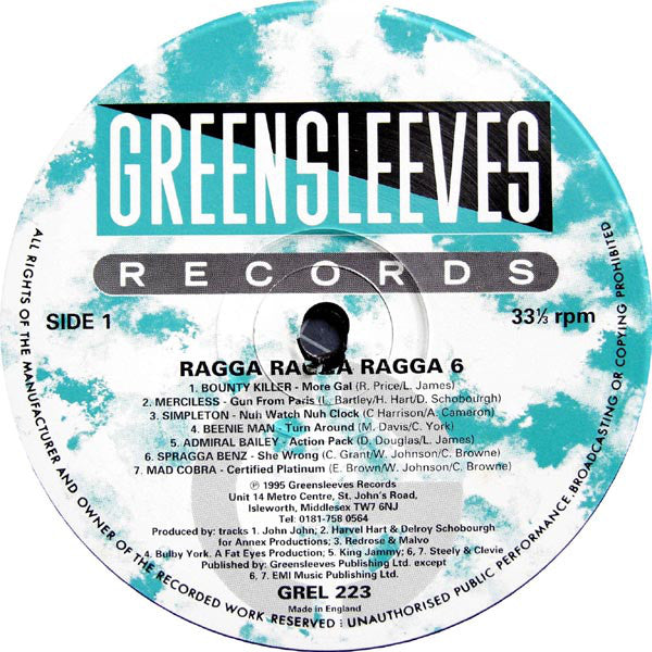 Various : Ragga Ragga Ragga 6 (LP, Comp)
