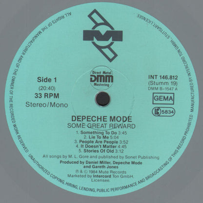 Depeche Mode : Some Great Reward (LP, Album, RP, Gre)