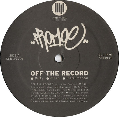 Promoe : Off The Record (12")
