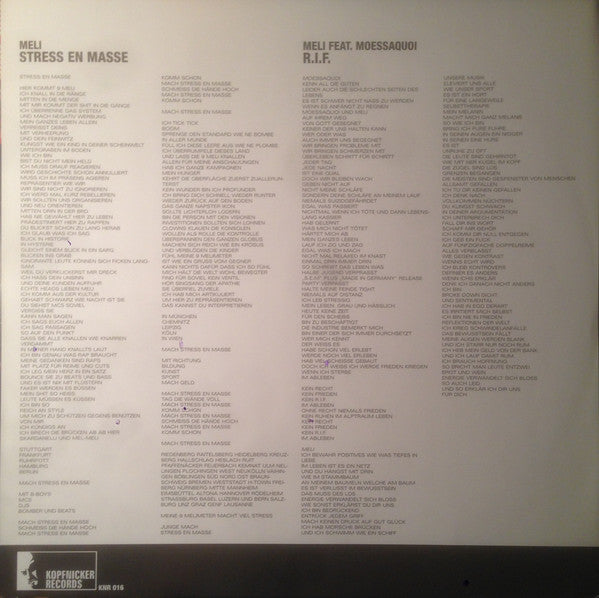 Meli : Stress En Masse (12")