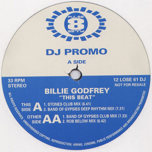 Billie Godfrey : This Beat (12", Promo)