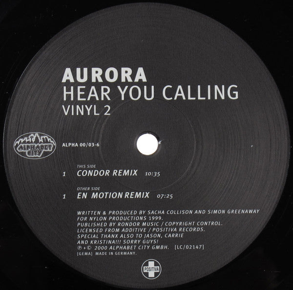 Aurora : Hear You Calling (Vinyl 2) (12")