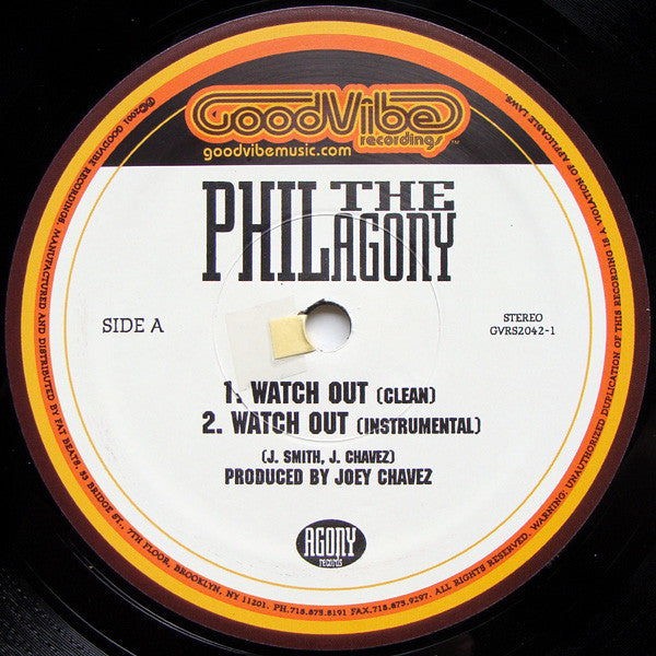 Phil Da Agony : Watch Out (12")