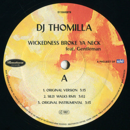 Thomilla : Wickedness Broke Ya Neck / Nutten (12")