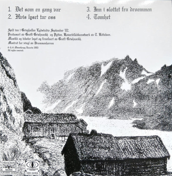 Burzum : Hvis Lyset Tar Oss (LP, Album, RE, Unofficial, Whi)