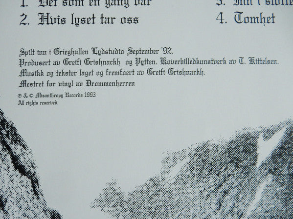 Burzum : Hvis Lyset Tar Oss (LP, Album, RE, Unofficial, Whi)