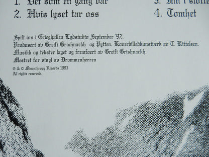 Burzum : Hvis Lyset Tar Oss (LP, Album, RE, Unofficial, Whi)