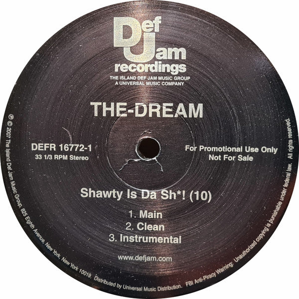 The-Dream : Shawty Is Da Sh*! (10) (12", Promo)
