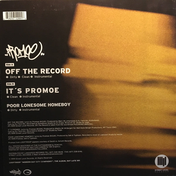 Promoe : Off The Record (12")