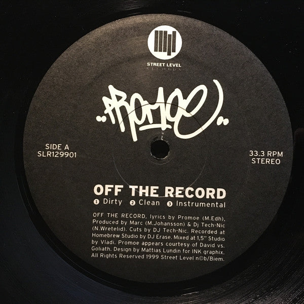 Promoe : Off The Record (12")
