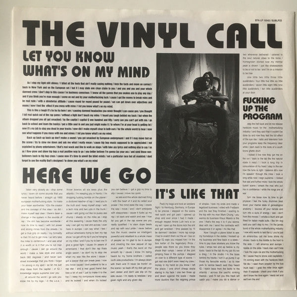 Eric "IQ" Gray : The Vinyl Call (LP, Album)