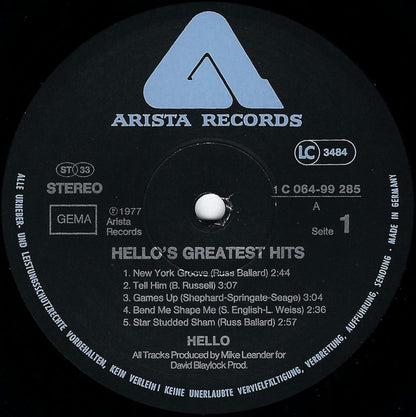 Hello : Their Greatest Hits (LP, Comp)