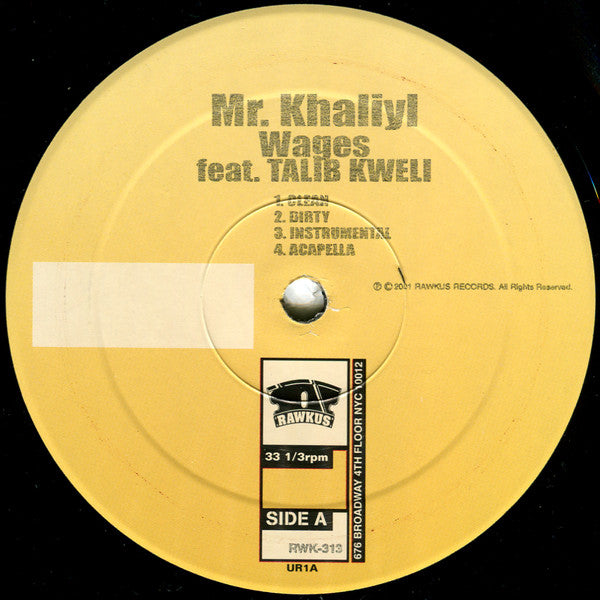 Mr. Khaliyl : Wages Of Sin / Street Team (12")