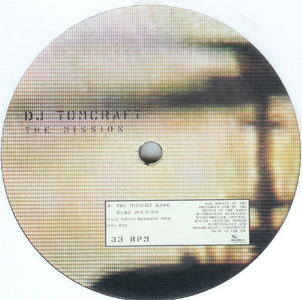 Tomcraft : The Mission (12")