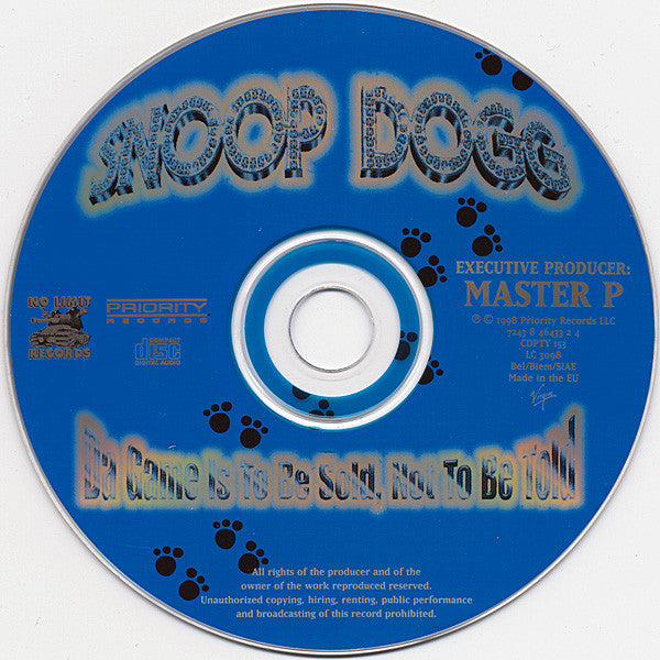 Snoop Dogg : Da Game Is To Be Sold, Not To Be Told (CD, Album, EMI)