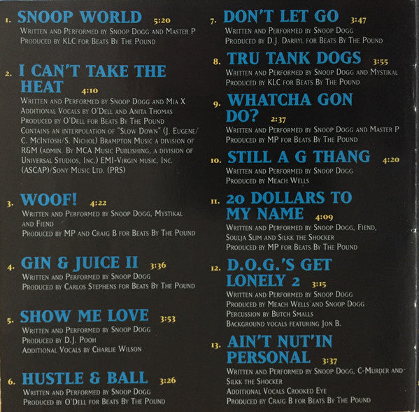 Snoop Dogg : Da Game Is To Be Sold, Not To Be Told (CD, Album, EMI)