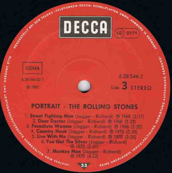 The Rolling Stones : Portrait (2xLP, Comp)