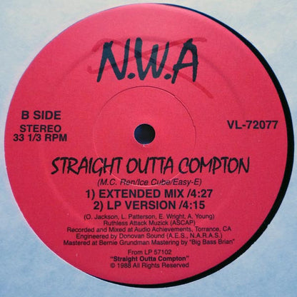 N.W.A. : Express Yourself / Straight Outta Compton (12", RE, Unofficial)