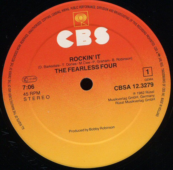 The Fearless Four : Rockin' It (12", Maxi)
