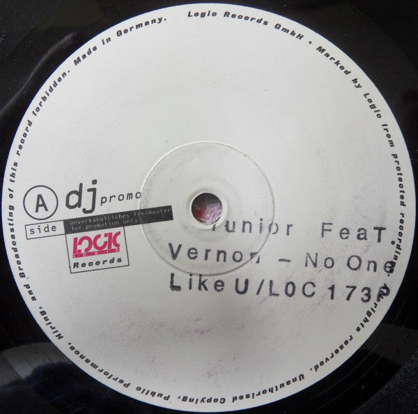 Yunior Feat. Vernon : No One (Like U) (12", Promo)