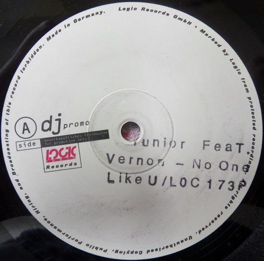 Yunior Feat. Vernon : No One (Like U) (12", Promo)