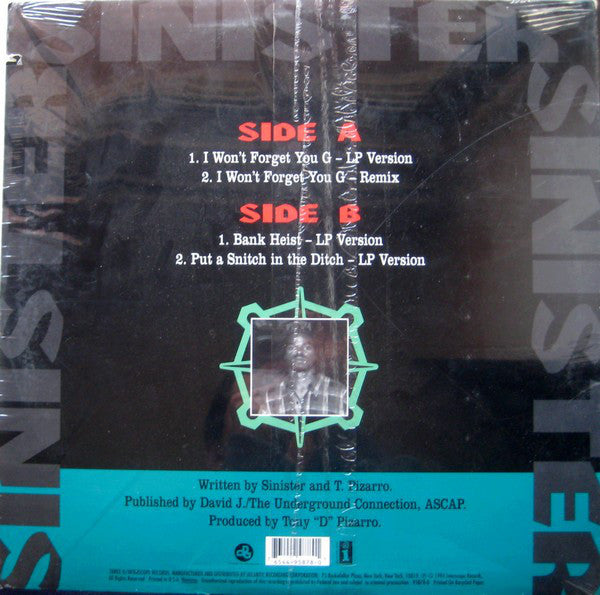 Sinister (6) : I Won't Forget You G (12")