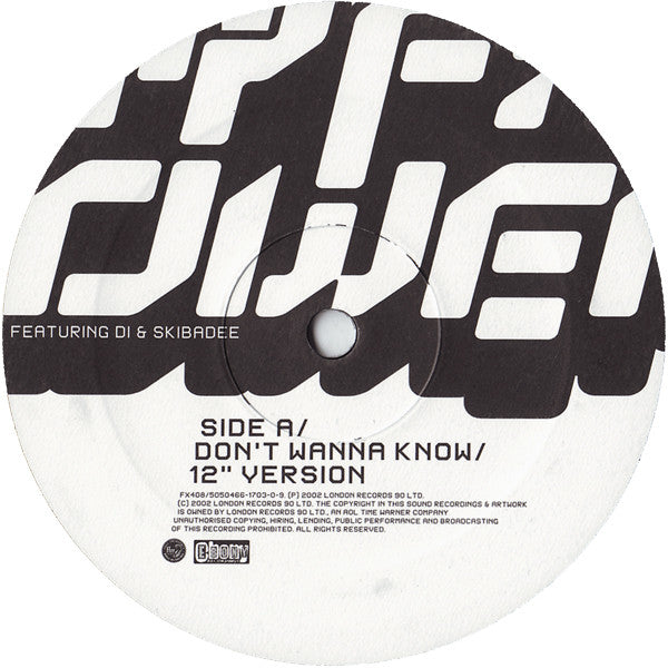 Shy FX & T Power Featuring Di & Skibadee : Don't Wanna Know (12")