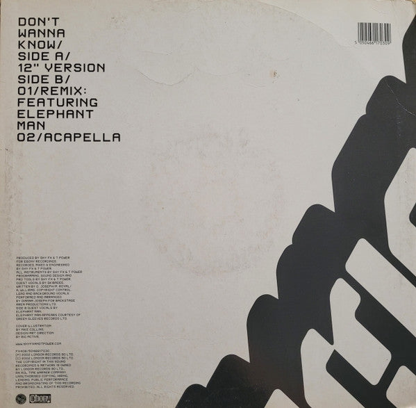 Shy FX & T Power Featuring Di & Skibadee : Don't Wanna Know (12")