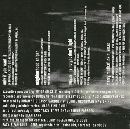 Eazy-E : 5150 Home 4 Tha Sick (CD, EP)