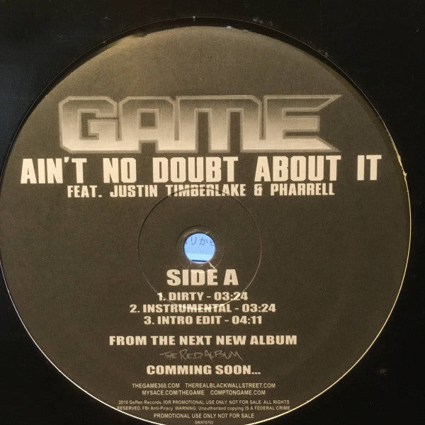 The Game (2) : Ain't No Doubt About It / It Must Be Me (12", Promo)