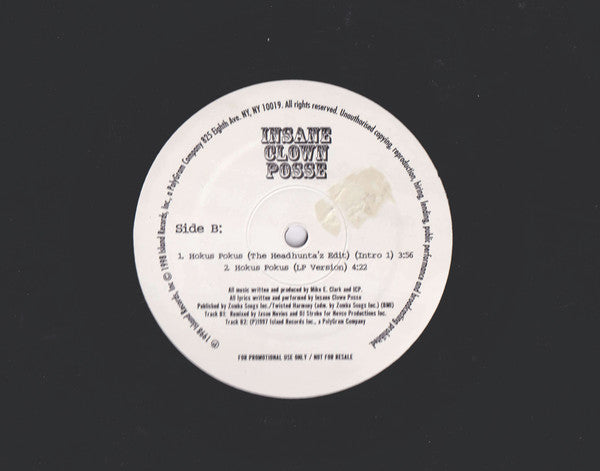 Insane Clown Posse : Hokus Pokus Remixed By Jason Nevins (12", Promo)