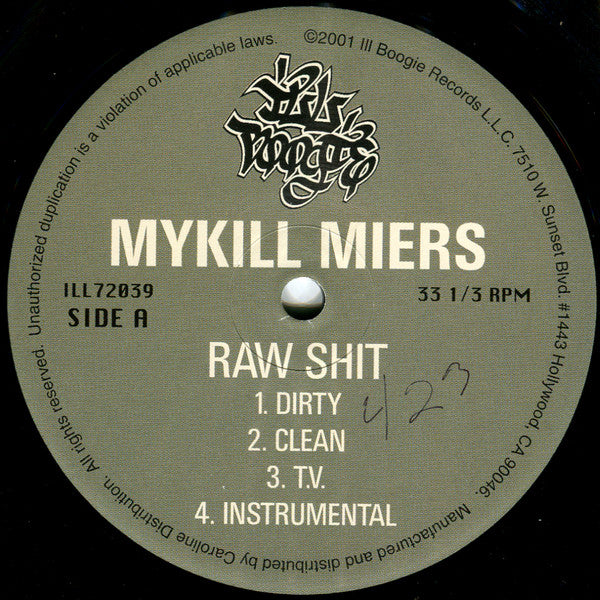 Mykill Miers : Raw Shit (12")