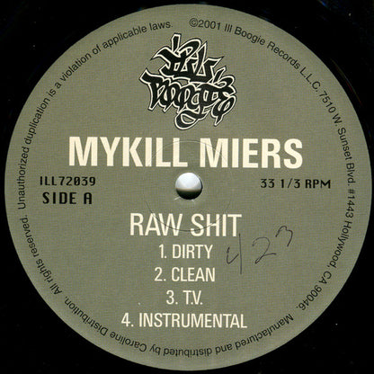 Mykill Miers : Raw Shit (12")