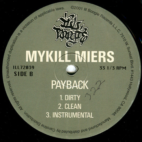 Mykill Miers : Raw Shit (12")